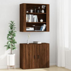 Highboard Braun Eichen-Optik Holzwerkstoff