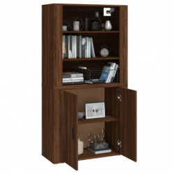 Highboard Braun Eichen-Optik Holzwerkstoff