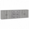 Sideboards 3 Stk. Grau Sonoma Holzwerkstoff