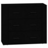 Sideboards 2 Stk. Schwarz Holzwerkstoff