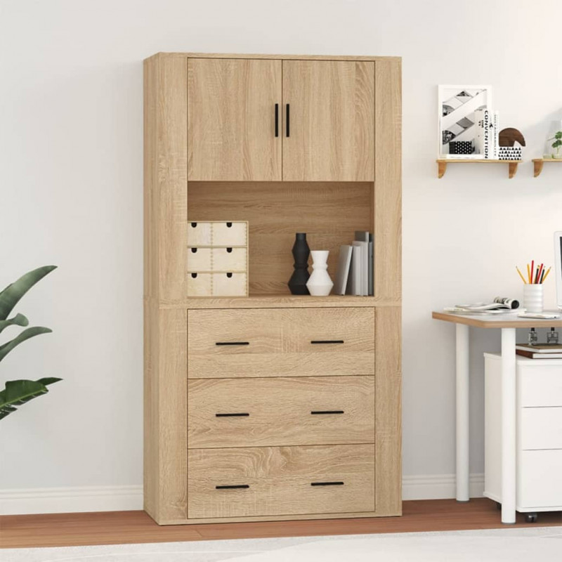 Highboard Sonoma-Eiche Holzwerkstoff