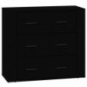 Sideboards 3 Stk. Schwarz Holzwerkstoff