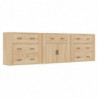 Sideboards 3 Stk. Sonoma-Eiche Holzwerkstoff