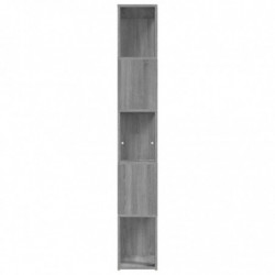 Bücherregal Grau Sonoma 45x24x160 cm Holzwerkstoff