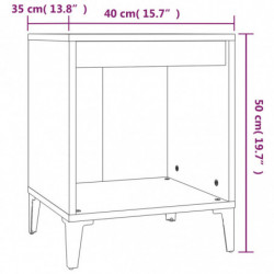 Nachttisch Braun Eichen-Optik 40x35x50 cm