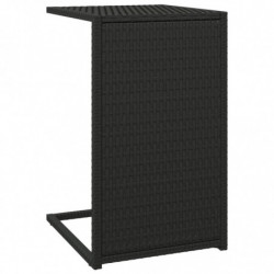 C-Tisch Schwarz 40x35x60 cm Poly Rattan