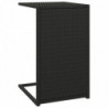 C-Tisch Schwarz 40x35x60 cm Poly Rattan