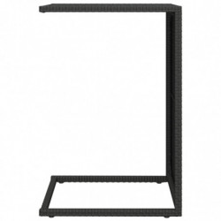 C-Tisch Schwarz 40x35x60 cm Poly Rattan