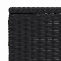 C-Tisch Schwarz 40x35x60 cm Poly Rattan