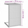 C-Tisch Schwarz 40x35x60 cm Poly Rattan