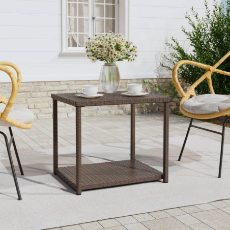 Beistelltisch Braun 55x45x49 cm Poly Rattan