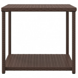 Beistelltisch Braun 55x45x49 cm Poly Rattan