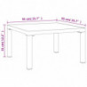 Garten-Couchtisch Grau 55x55x31 cm DPC und Stahl