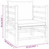 Gartensessel mit Hellgrauen Kissen Bambus