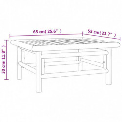 Gartentisch 65x55x30 cm Bambus