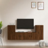 4-tlg. TV-Schrank-Set Braun Eichen-Optik Holzwerkstoff