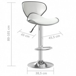 Barhocker Weiß Kunstleder