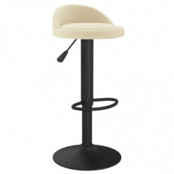 Barhocker 2 Stk. Creme Samt