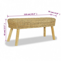 Flurbank 110 x 35 x 45 cm Rattan Natur