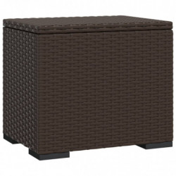 Hocker mit Kissen 2 Stk. Braun 40x30x40 cm Poly Rattan