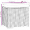 Hocker mit Kissen 2 Stk. Braun 40x30x40 cm Poly Rattan