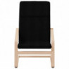 Relaxsessel mit Hocker Schwarz Stoff