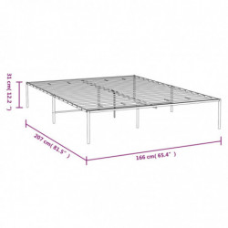 Bettgestell Weiß 208x168x31 cm Stahl