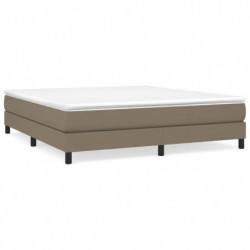 Boxspringbett mit Matratze Taupe 180x200 cm Stoff