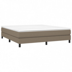 Boxspringbett mit Matratze Taupe 180x200 cm Stoff