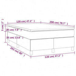 Boxspringbett mit Matratze Schwarz 120x200 cm Stoff