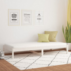 Tagesbett Weiß 90x190 cm 3FT Single Massivholz Kiefer