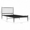 Bett Schwarz Metall 90x200 cm