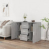 Sideboard Grau Sonoma 91x29,5x65 cm Holzwerkstoff