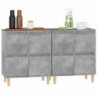 Sideboards 2 Stk. Betongrau 60x35x70 cm Holzwerkstoff