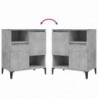 Sideboards 2 Stk. Betongrau 60x35x70 cm Holzwerkstoff