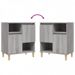 Sideboards 2 Stk. Grau Sonoma 60x35x70 cm Holzwerkstoff