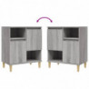 Sideboards 2 Stk. Grau Sonoma 60x35x70 cm Holzwerkstoff