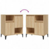 Sideboards 2 Stk. Sonoma-Eiche 60x35x70 cm Holzwerkstoff