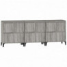 Sideboards 3 Stk. Grau Sonoma 60x35x70 cm Holzwerkstoff