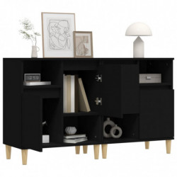 Sideboards 2 Stk. Schwarz 60x35x70 cm Holzwerkstoff