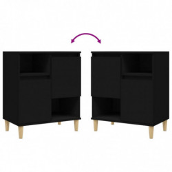 Sideboards 2 Stk. Schwarz 60x35x70 cm Holzwerkstoff