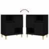 Sideboards 2 Stk. Schwarz 60x35x70 cm Holzwerkstoff