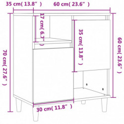 Sideboards 2 Stk. Schwarz 60x35x70 cm Holzwerkstoff