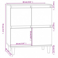 Sideboard Schwarz 60x35x70 cm Holzwerkstoff