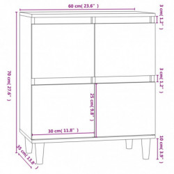 Sideboard Hochglanz-Weiß 60x35x70 cm Holzwerkstoff