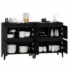 Sideboards 2 Stk. Schwarz 60x35x70 cm Holzwerkstoff