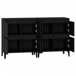 Sideboards 2 Stk. Schwarz 60x35x70 cm Holzwerkstoff