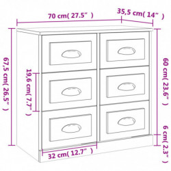 Sideboards 3 Stk. Weiß Holzwerkstoff