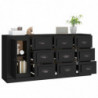 Sideboards 3 Stk. Schwarz Holzwerkstoff