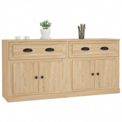 Sideboards 2 Stk. Sonoma-Eiche Holzwerkstoff